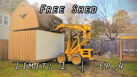 how to move a shed with a skid steer|need shed moved in yard.